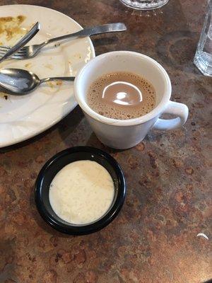 Chai tea and kheer rice pudding