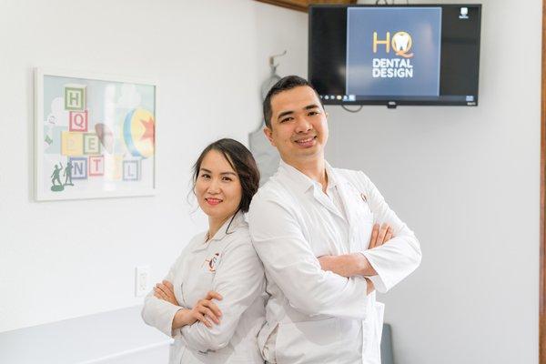 Dr. Quyen Tran, Dr. Hiep Pham, HQ Dental Design, best dentist in Georgetown, TX, rated best emergency dental clinical in Georgetown.