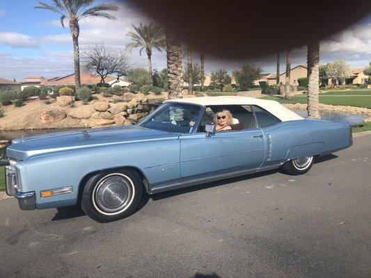 1971 Cadillac Eldorado, top & Front seat was done by Top Notch