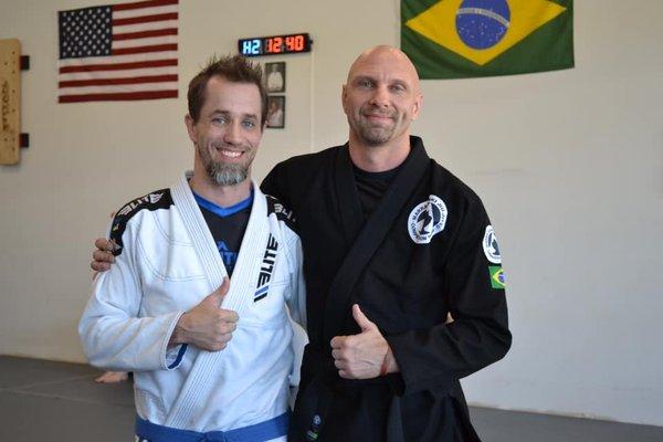 Head Coach and Black Belt Robert Peters with Owner and Kids Instructor Eddie Bowers.