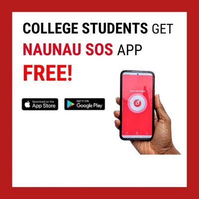 NauNauSOS App is FREE for all College Students