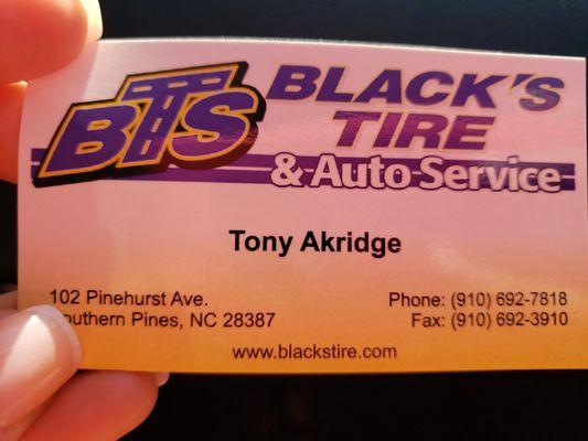 Ask for Tony !