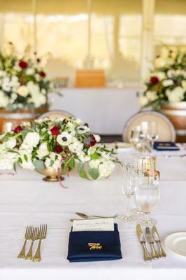 Reception table   Photo credit: Stephanie Hopkins Photography