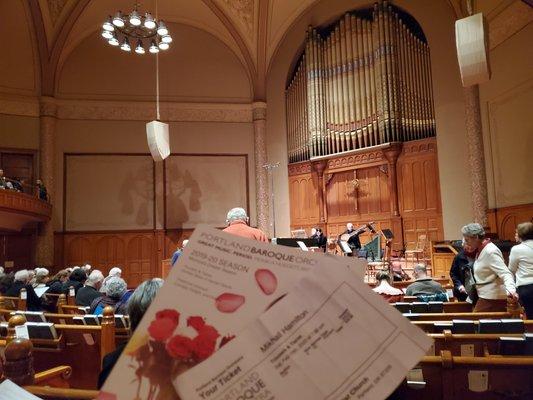 2/15/2020 - This was my first time at the First Baptist Church which is a stunning venue. Trousers & Tiaras: Gender Roles in Handel Operas.