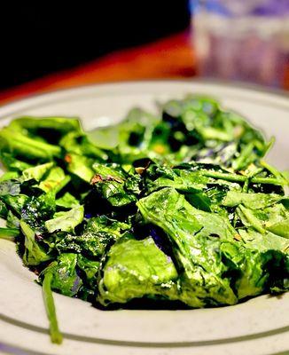 The most fabulous spinach side we have ever had. Cooked & Seasoned to perfection :)...