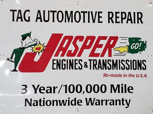 We install Jasper engines and Transmissions!