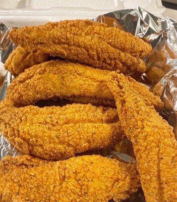 Golden fried perch