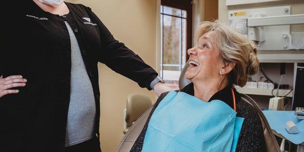 We love spending time with our patients! It is our prioirty to give them something to smile about and healthy smile that they love to use