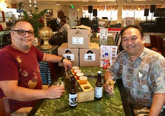 Cheers to the US Market. Asian Brothers Brewing Company delivering the first bottles of Asian Craft Beers in the market.