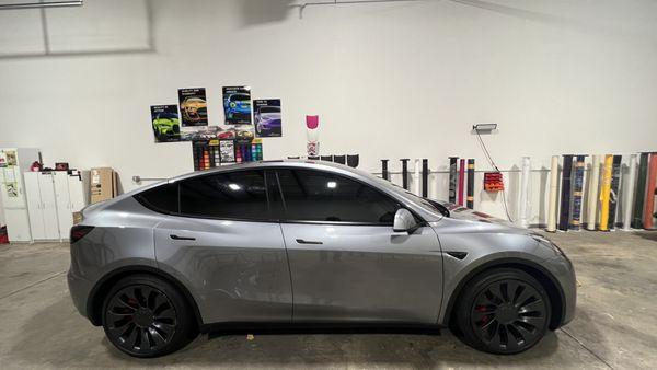 Nano ceramic window tints on a 2025 Tesla model y