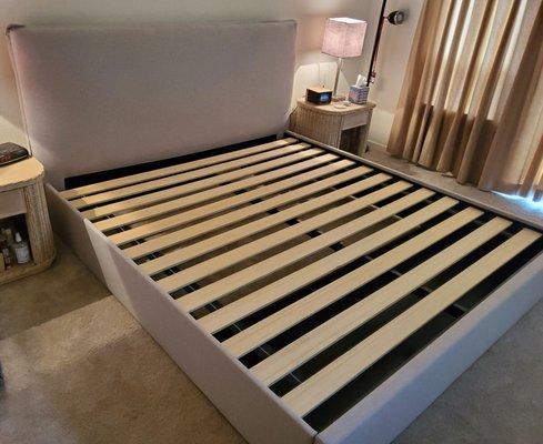 Upholstered storage bed