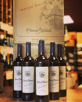 Hot Buy! Wine Enthusiast 90 2014 Chateau Ste. Michelle Merlot Columbia Valley Indian Wells Retail Price - $18.00 Our Price $8.45