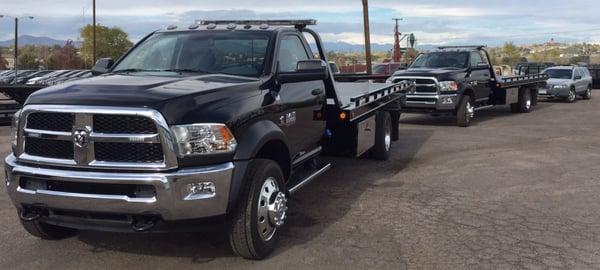 We have 2 brand new 2016 dodge 5500 series flatbeds to meet your needs and get you where you need to go safely and comfortably