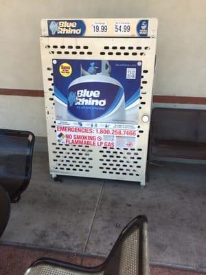 Blue Rhino propane tank exchange outside