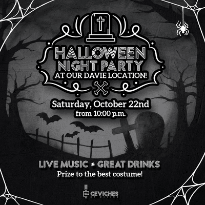 Scary and full of fun night 

Our costume is ready! 

Let's celebrate Halloween this Saturday, October 22nd at our Davie location!