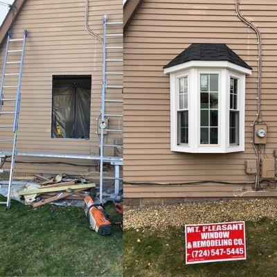 Before and After Window Remodel