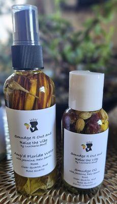 Smudge spray and oil set