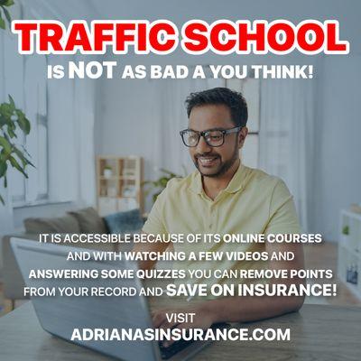 Don't let traffic tickets cost you! Enroll in adrianastrafficschool.com's online traffic school today. Easy, convenient and saves you money!