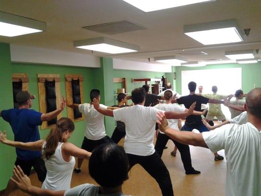 The group Wing Chun Kung Fu classes for adults and teens (ages 13 and up) develop good health and wellness, along with skill.