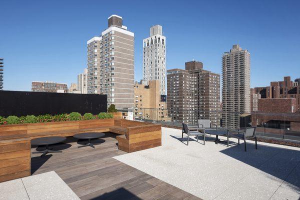 Newly renovated rooftop at The Ventura Luxury Rental Apartments, New York City, Upper East Side