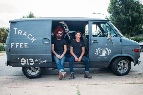 Sterling and Matt, founders of Flat Track Coffee and members of the Able Borrower Network.