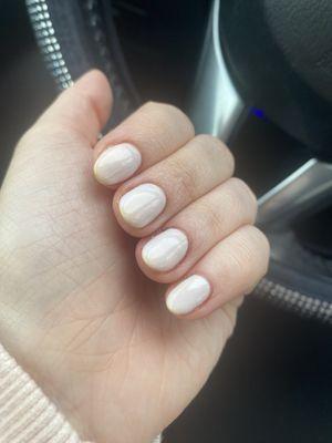 Tips of nails turning yellow 3 hours after they were redone