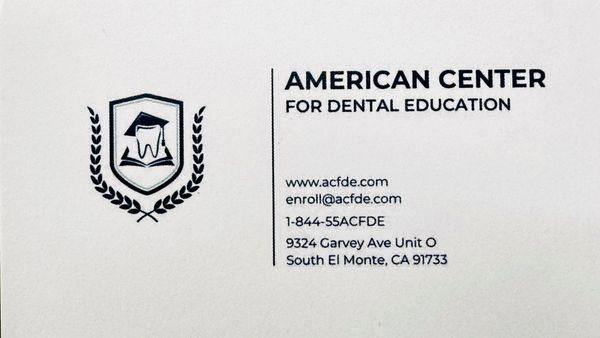 Connect with us at the American Center for Dental Education! Here's how you can reach us for all your dental education needs.