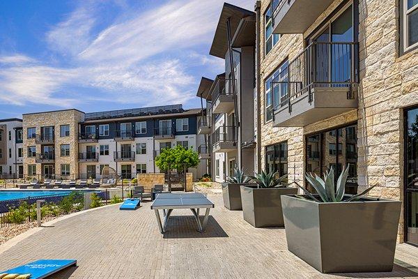 Poolside games and lounge