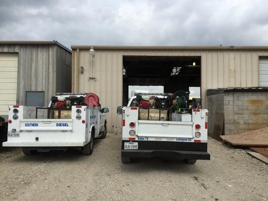 2 of our mobile repair trucks.