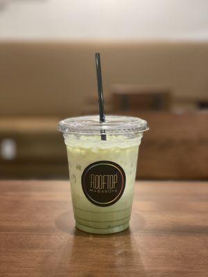 Durian matcha latte