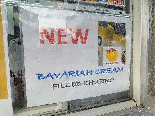 Bavarian cream filled churro