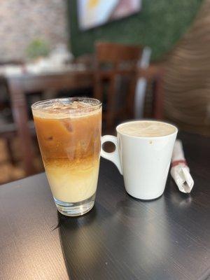 Ice latte Vs hot latte