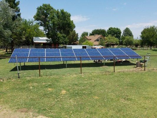 Ground mount solar panel installation