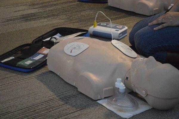 In class AED practice application exercises are a large part of overcoming fears