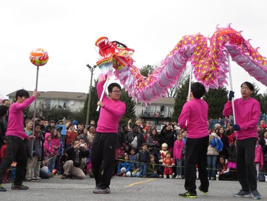 Dragon dance. Chinese New Year 2014.