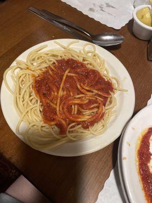 Spaghetti with marinara!