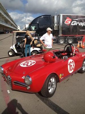 2014 at Circuit of the Americas track in Austin. This is my buddys car I maintain and support at track events..1956 Alfa Spider