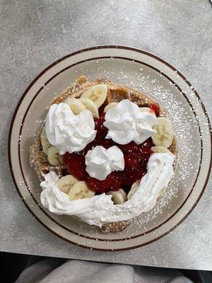 Delicious waffles on mother's day