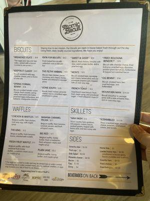 Food menu