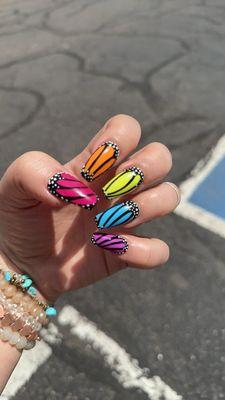 Pride butterfly nails! Sam is amazing!!