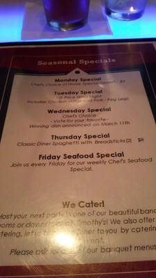 Weekly specials!