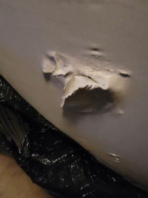 Punched a hole in my $2,500 mattress. Kind of hard to blame that on the weather or the pandemic.