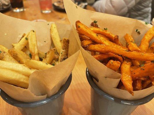 Russet Fries 8/10 Sweet Potato Fries 7/10.