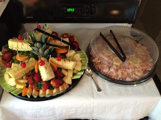 Beautiful fruit salad and shrimp!!!!