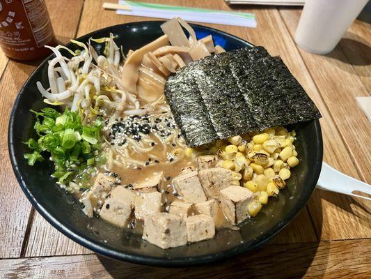 Vegetarian ramen was delicious and worth for the money.