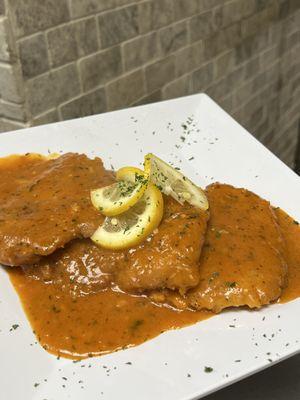 Chicken Milanese dinner with a choice of your pasta and a side salad