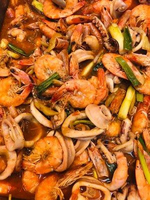 Shrimp with scallion