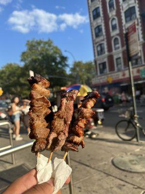 Pork and Beef Skewers