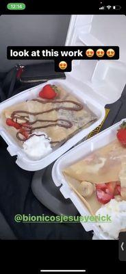 Crepes with Nutella/lechera