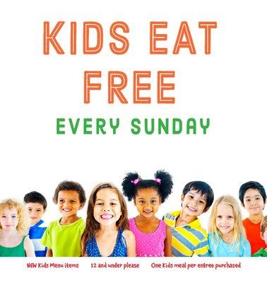 Kids Eat Free Every Sunday!